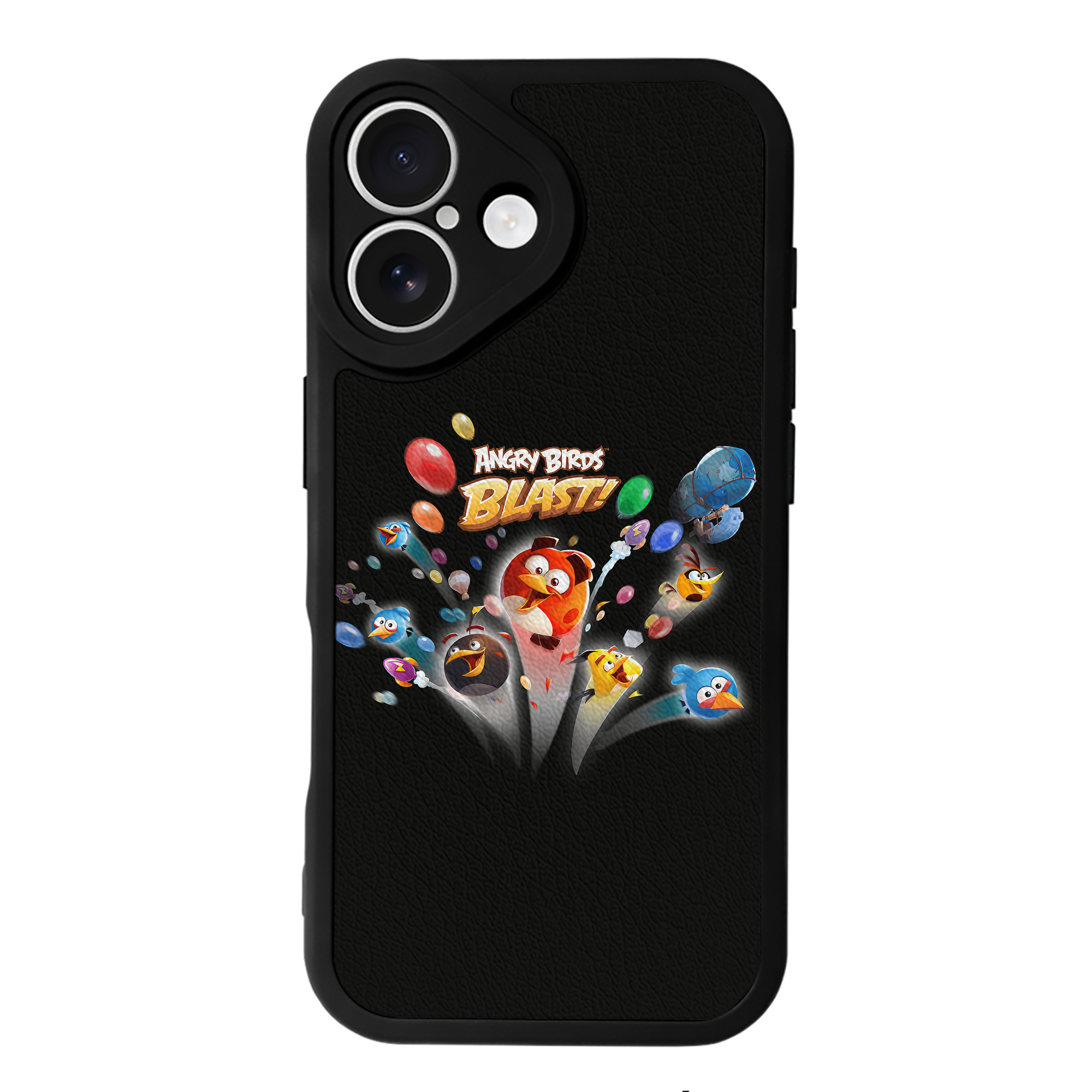（画像用） Angry Birds アングリーバード 【iPhone 16シリーズ対応】シリコンスマホケース（レザー調） 材質：シリコン